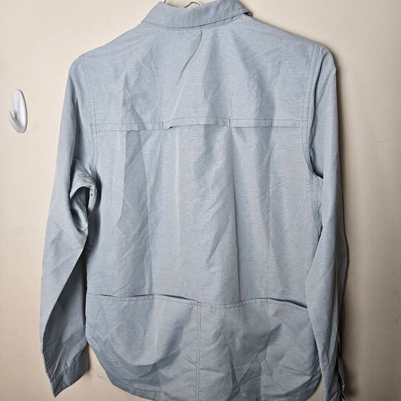 Duluth Trading Co.Active Fit  Long Sleeve Button Down Shirt 3237-108 Men's Blue - Picture 3 of 5